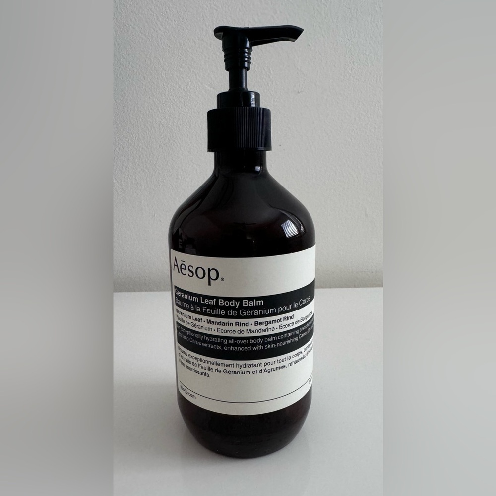 EMPTY Aesop Geranium Leaf Body Balm Bottle with Pump